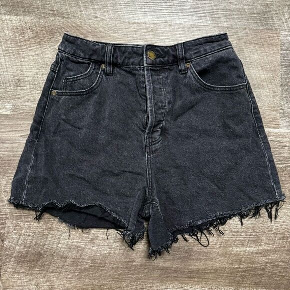 Rolla’s Black High-Rise Cut-Off Jean Shorts Size 25 - Picture 1 of 10